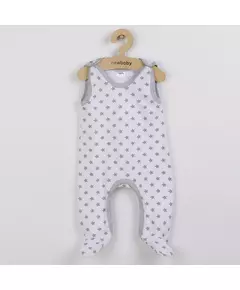 Baby romper - Grijs met sterren - Maat 74 (6-9 maanden)