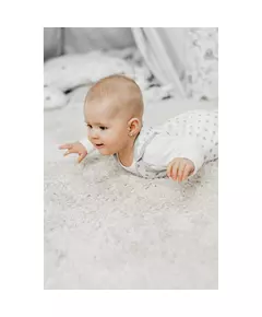 Baby romper - Grijs met sterren - Maat 74 (6-9 maanden)