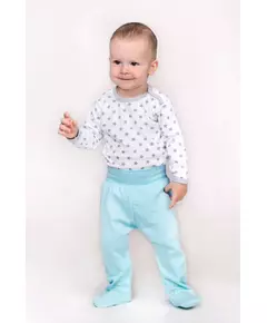 Baby bodysuit - Lange mouwen - Grijze sterretjes - Maat 86 (12-18m)