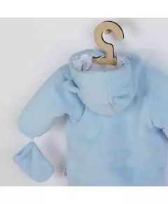 Jumpsuit - Lichtblauw - Teddybeer Motief - Fleece - Winterkleding