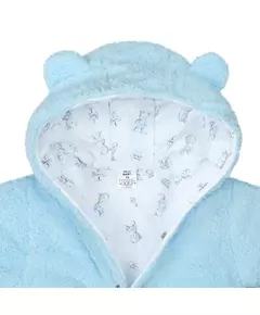 Jumpsuit - Lichtblauw - Teddybeer Motief - Fleece - Winterkleding