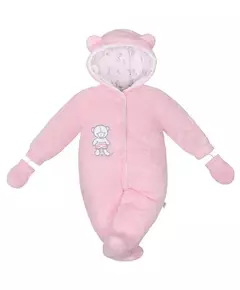 Jumpsuit - Teddybeer - Roze - Fleece - Maat 68 - Babyoutfit