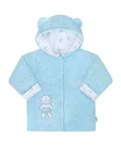 Winterjack - Babyjas - Lichtblauw - Teddybeer - Capuchon