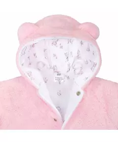 Winterjas - Roze - Maat 74 (6-9m) - Capuchon met oortjes