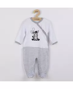 Jumpsuit - Katoen - Zebra Afbeelding - Mouwen met Knoopsluiting