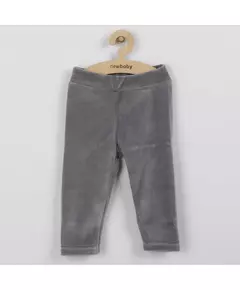 Leggings - Grijs - Fluweelachtige stof - Maat 56 (0-3 maanden)