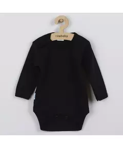 Baby Romper - Zwart - Lange Mouwen - Katoen - Drukknopen