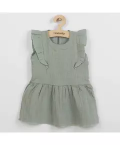 Babyjurk - Lichtgroen - 100% Katoen Katoen - A-lijn met Ruches