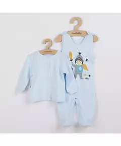 Babyset - 2-delig - Jumpsuit met ridderprint - Vestje met knoopjes
