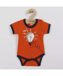 Baby bodysuit - Katoen - Oranje - Met korte mouwen - Gloeilamp print