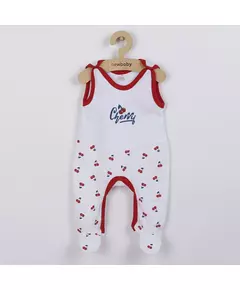 Jumpsuit - Cherry - Katoen - Maat 80 (9-12 maanden) - Baby romper