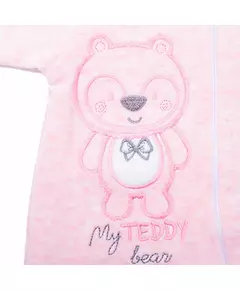 Pyjama - Jumpsuit met Capuchon - Teddybeer Afbeelding - Roze