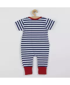 Boys summer jumpsuit - maat 56 (0-3 maanden) - blauw-witte strepen