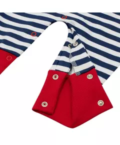 Boys summer jumpsuit - maat 56 (0-3 maanden) - blauw-witte strepen