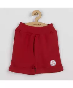 Baby set - T-shirt en korte broek - gestreept en effen rood