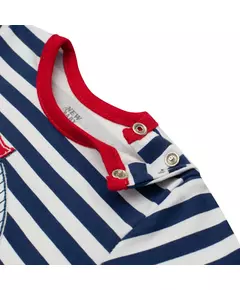 Baby set - T-shirt en korte broek - gestreept en effen rood