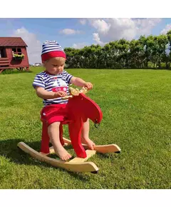 Baby set - T-shirt en korte broek - gestreept en effen rood