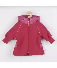 Softshell kinderjas - Donkerroze - Maat 92 (18-24 maanden)