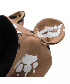 Kinderonesie - Bruin met verfspatten - Capuchon met oortjes