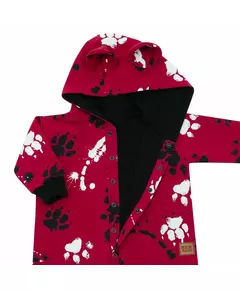 Jumpsuit - Bordeauxrood - Langsleeves - Capuchon - 0-3 maanden