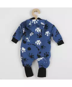 Baby jumpsuit - Hoofddoek met oortjes - Katoen - Blauw