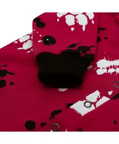Overalls - Katoenen kinderonesie - Bordeauxrood met verfspatten