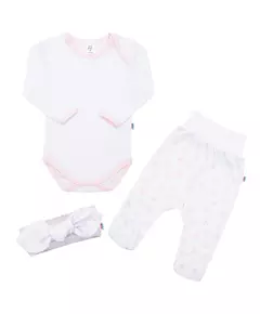 Baby kleding - 3-delige katoenen set - Romper met lange mouwen