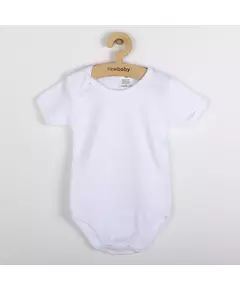 Babyromper - Wit - Korte mouwen - Drukknopen - Maat 98 (2-3 jaar)