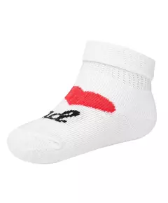 Baby Terry Socks - I Love Mum and Dad - Wit - Maat 62 (3-6 maanden)