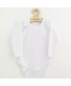 Babyromper - Lange Mouwen - Wit - Katoen - Maat 50 - Babykleding