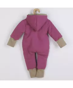 Overalls - Paars-roze - Met capuchon - Rits aan de voorkant