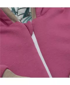 Overalls - Paars-roze - Met capuchon - Rits aan de voorkant