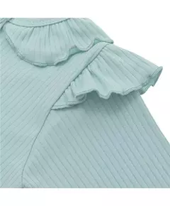 Baby body - Mintgroen - Geribbelde stof - Maat 80 (9-12 maanden)