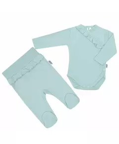 2-Piece Set - romper met lange mouwen - broek met elastische tailleband