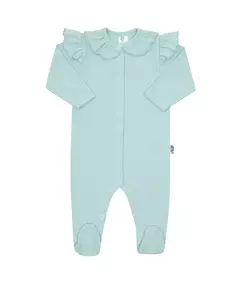 Baby Jumpsuit - Long Sleeve - Mintgroen - Ruches - 100% Katoen