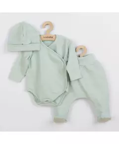 Babyset - 3-delig - Muts - Overslagromper - Broekje - Maat 56 (0-3 maanden)