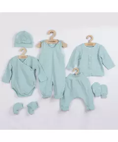 Babykleding - 7-delige set - Maat 62 (3-6 maanden) - Katoen