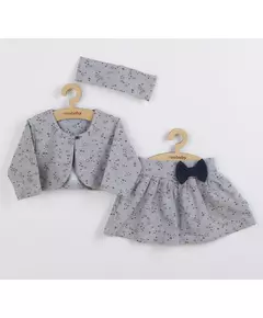 Kinderkleding - 3-delige set - Maat 68 - Grijze top met lange mouwen
