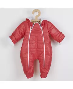 Jumpsuit - Rood - Gewatteerd - Maat 62 (3-6 maanden) - Winterkleding