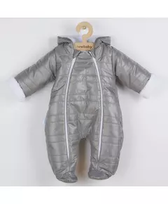 Jumpsuit - Grijs - Capuchon met Oren - Maat 68 (4-6 maanden)