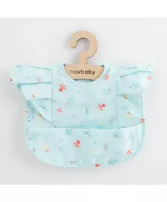Slabbetje - Lichtblauw - Met ruffles - 35x27 cm - Waterdicht
