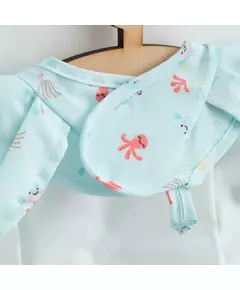 Slabbetje - Lichtblauw - Met ruffles - 35x27 cm - Waterdicht