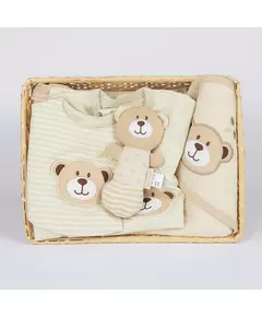 Baby Gift Set - 4-Piece - Biologisch Katoen - Beige - Jumpsuit