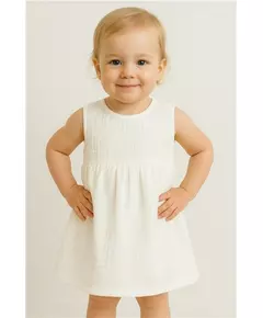 Kinderjurk - Baby Katoen Dress - Katoenen stof - Mouwloos