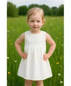 Kinderjurk - Baby Katoen Dress - Katoenen stof - Mouwloos