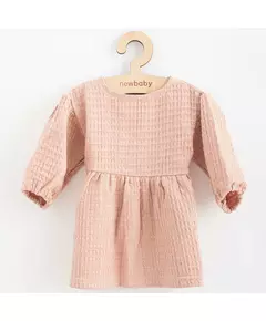 Kleding - Katoen Jurk - Roze - 3/4 Mouwen - Maat 80 (9-12 maanden)