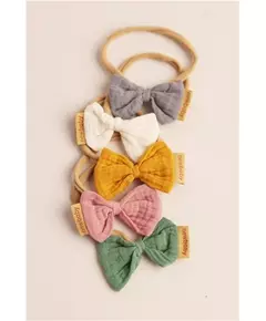 Haarband - Beige - Met strik - Geschikt voor baby's - Babyaccessoire