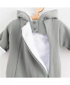Jumpsuit - Grijs - Met Capuchon - Maat 56 (0-3 maanden)