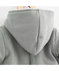 Jumpsuit - Grijs - Met Capuchon - Maat 56 (0-3 maanden)