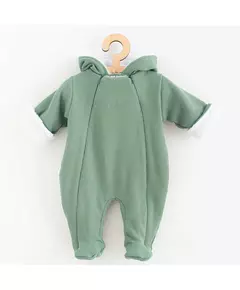 baby jumpsuit - mint groen - met capuchon - maat 56 (0-3 maanden)